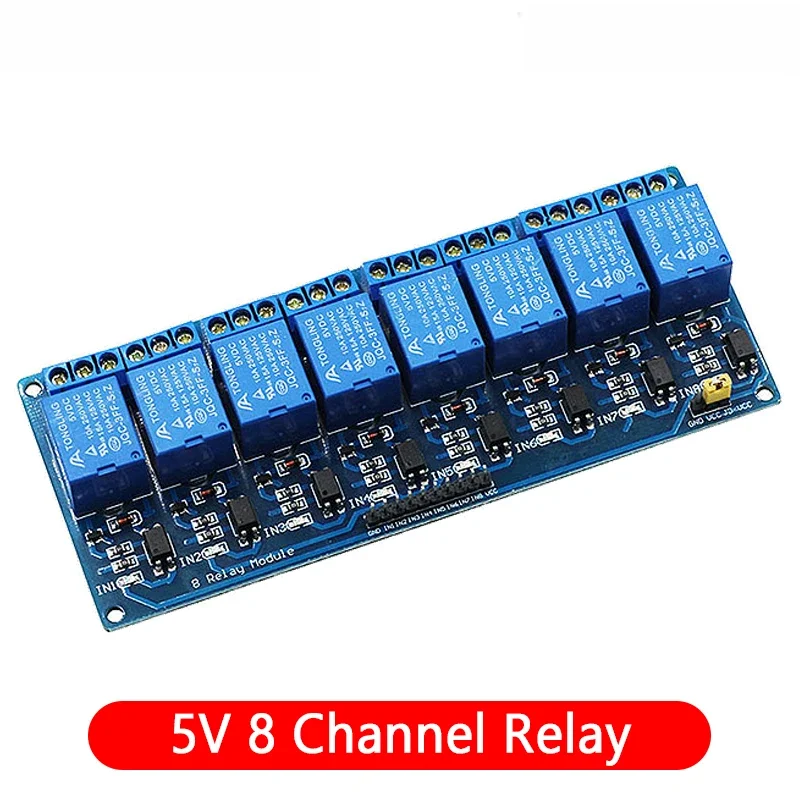 Optocoupleur En Stock Module De Relais 5v 12v 1 2 4 8 Voies Pour Arduino1 2 4 8 Module De Relais 8 Canaux Avec Sortie 5 PCS