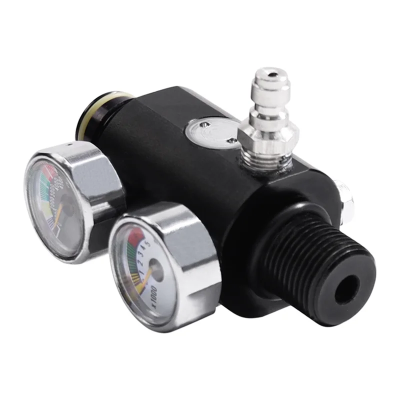 GOOD-5/8-18UNF Dual Gauge Pressure Regulator Valvula Reguladora Pneumatic Air Valve Fill Station Easy Install Easy To Use