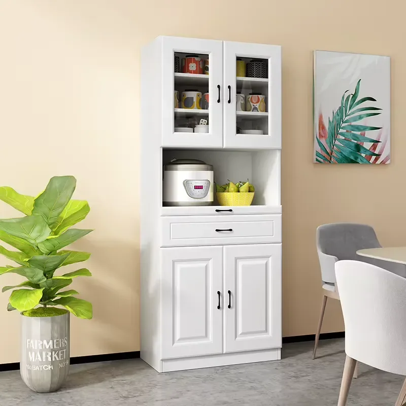 Modern Storage Cabinet, Multi-layer Storage Cabinet, Iron Dining Cabinet, Kitchen Shelf, Floor Standing Household Cupboard