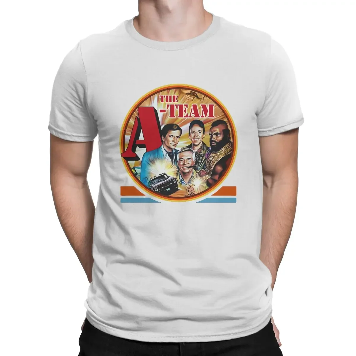 2025 نموذج جديد للرجال فليم 80s موردوك المهوس تي شيرت A-Team ملابس قطنية نقية خمر قصيرة الأكمام Crewneck تي شيرت هدية