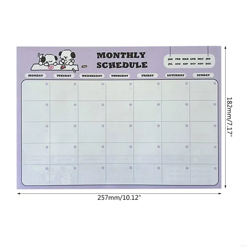 J60A Weekly Monthly Planner Notepads 50 Undated Tear-Off Sheets To Do List Notebook