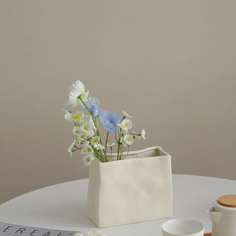 Designer High-end Style Vase Art Living Room Decorative Item Design Sense Retro Ceramics Vases Vaas Living Room Decoration