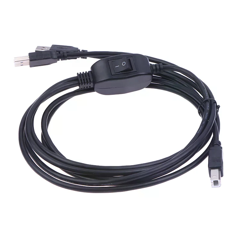 2 In 1 USB A To B Male To Male Printer Cable For  Brand Printer Splitter For Two Computers