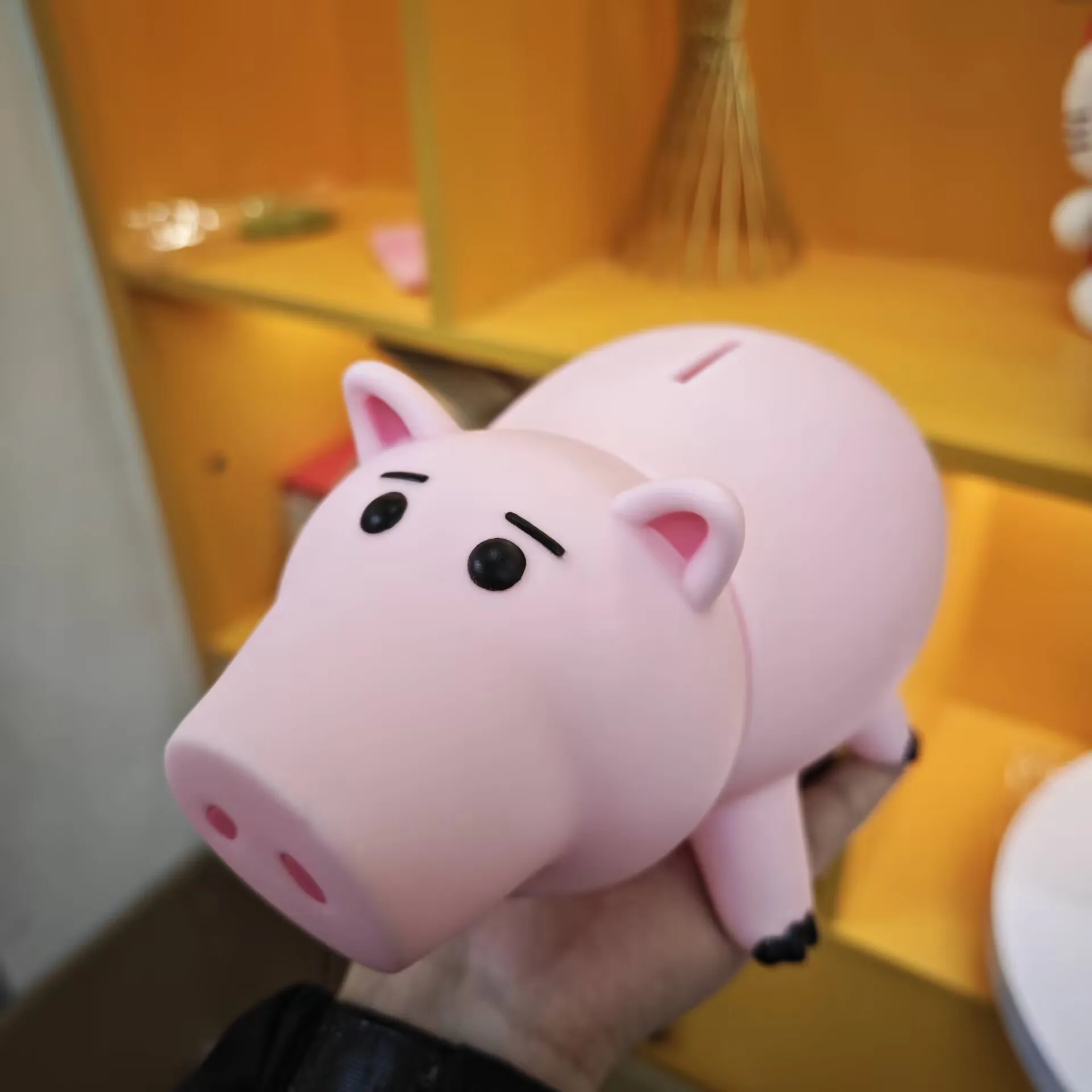 Disney Toy Story 4 Hamm das Sparschwein Woody Buzz Q Version 21 cm Schwein Actionfiguren Spielzeugmodell für Jungen Mädchen Geburtstagsgeschenke