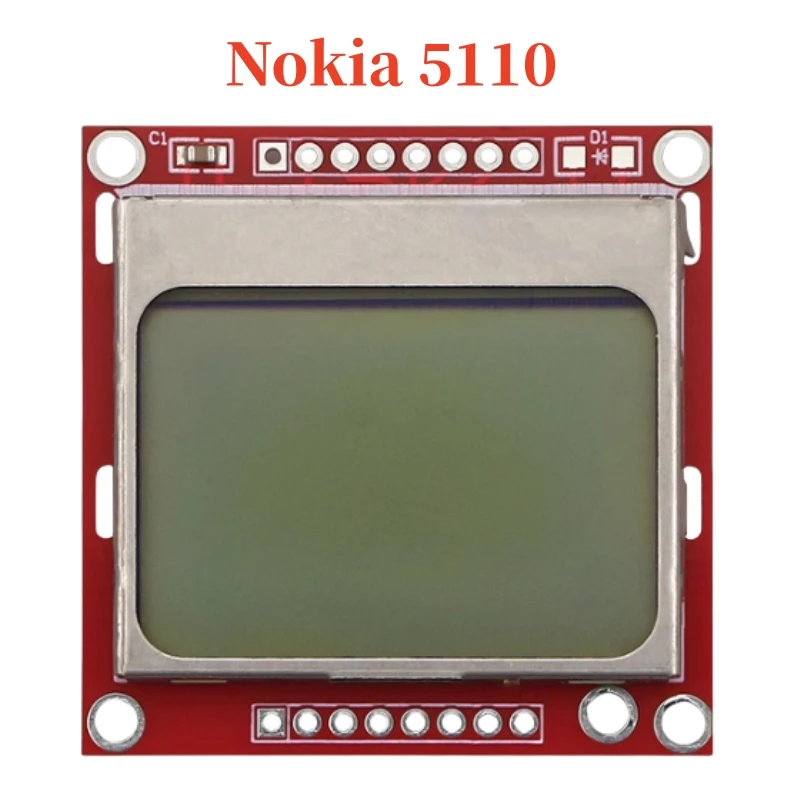 เหมาะสำหรับหน้าจอ LCD สีแดงแบบ Nokia 5110โมดูล LCD สีแดง PCB