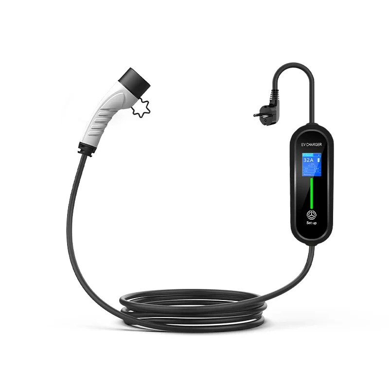 New Portable EV Charger Type 2 Type 1 GBT 3.6KW 16A EV Charging Cable IEC62196-2 SAE J1772 Electric Car Charger Wallbox EVSE