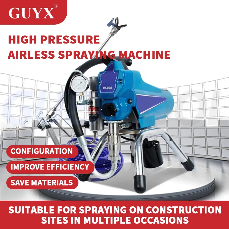 Airless Latex Paint Spraying Machine High Power And High-pressure Paint Spray Gun Machine For Wall Renovation And Old House Work