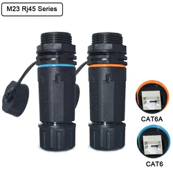 YXY Metal Round Socket Module D Type RJ45 Straight Through Network Connector Panel Mounting HDMI CAT6 CAT6A