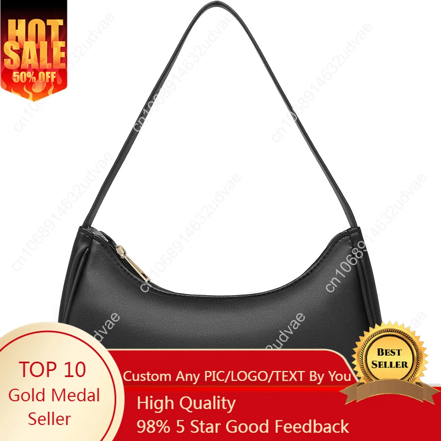 Afashor Shoulder Bags for Women Vegan Leather Hobo Sling Tote Handbag Retro Clutch Purse with Zipper Closure