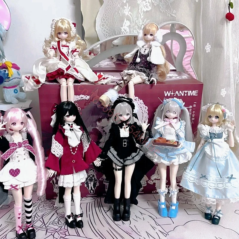 Saturday Girl Weekly Series 1/6 Puppe mit Echthaar Bjd Blind Box Mystery Box Caixa Caja Puppen Geschenk Anime Action Geschenke
