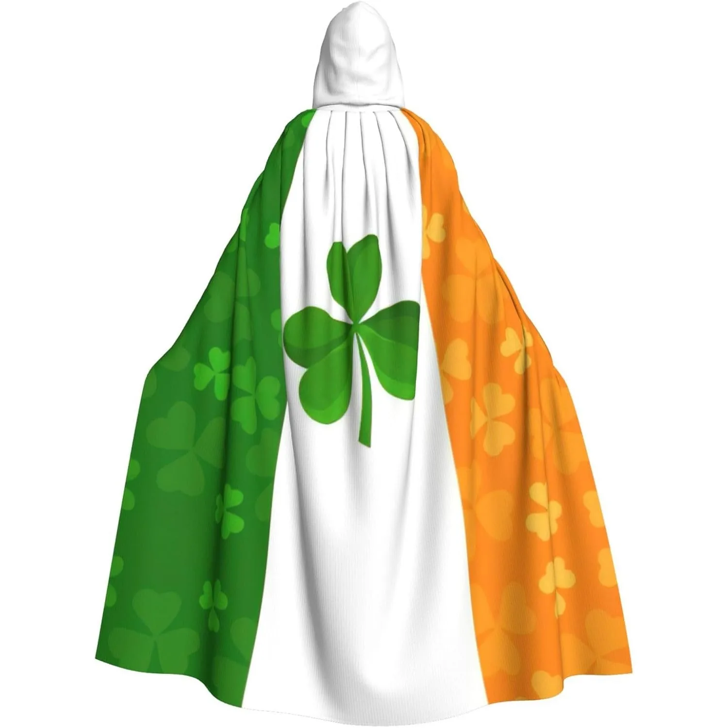 

Накидка с капюшоном и принтом ирландского флага для взрослых, карнавальная фестивальная накидка, халат для косплея, костюм для вечеринки, готический карнавал