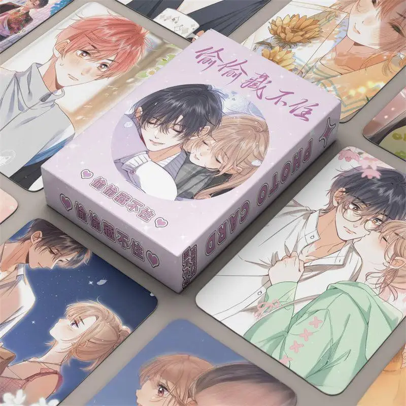 

50 шт., набор голографических фотокарт Manga Hidden Love-Sand Zhi & Duan Jiaxu, коллекционная карта ЛОМО, подарок для фанатов