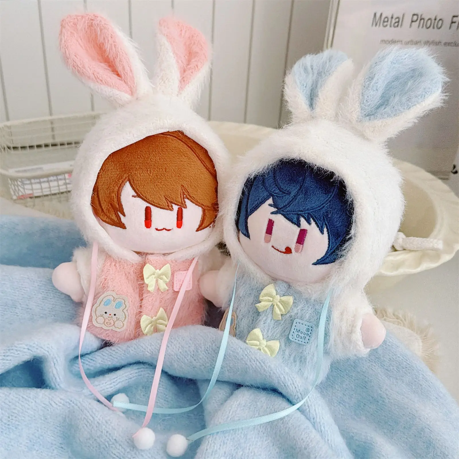

10-15cm Kawaii Mini Idol Doll Clothes Cartoon Bunny Coat DIY Dress Up Plush Doll Clothes Accessories Toys for Girls Gifts