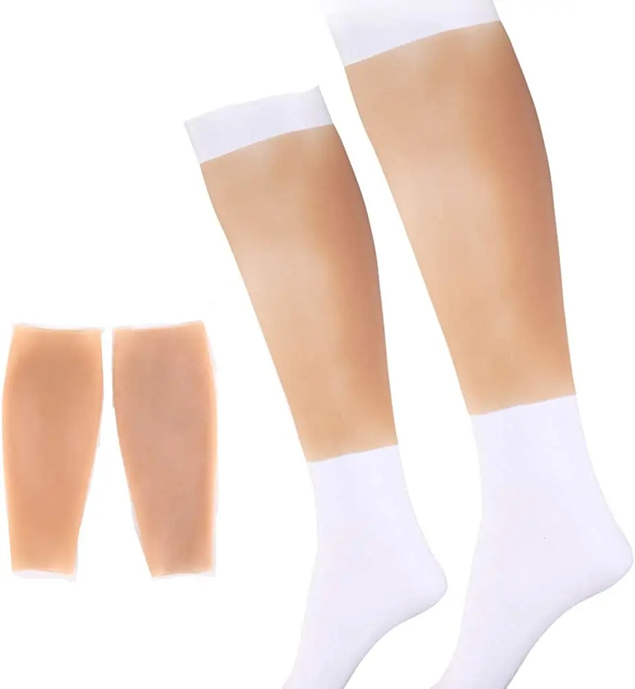 Realistic Onlays Silicone Leg Enhance Fake Calf Pads Arms Shaper Leg Correctors for Crooked or Thin Legs Covering Scars