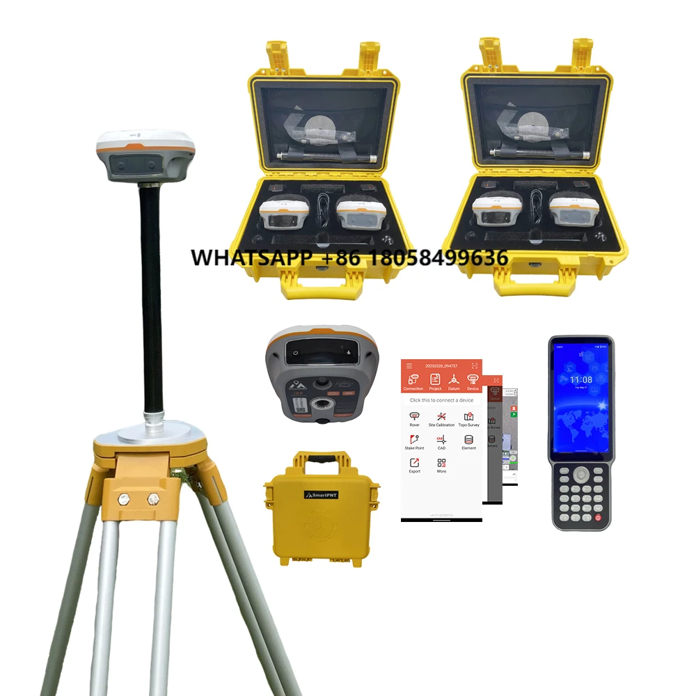 

SmartPNT RTK Land Survey Equipment 1590 Channel RTK GPS Receiver High Accuracy Positioning GNSS Base and Rover