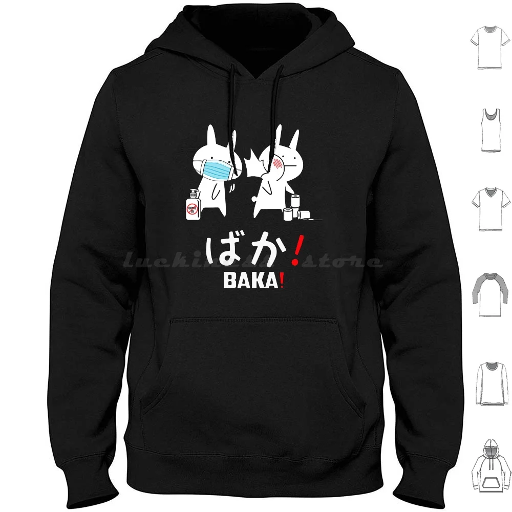 

Забавные аниме-кролики Baka Slap, толстовки с туалетной бумагой и короткими рукавами, забавные аниме-кролики Baka Slap, туалетная бумага