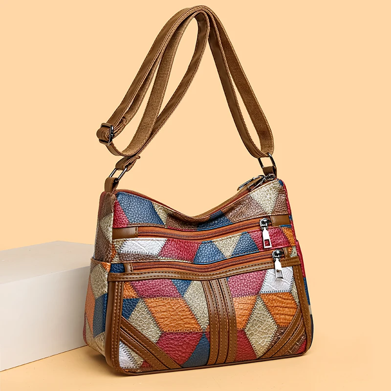 

New Crossbody Bag for Women Large Capacity Luxury Handbag Purse Solid Color Shoulder Bags Female Casual Travel Vintage Hobos Bag