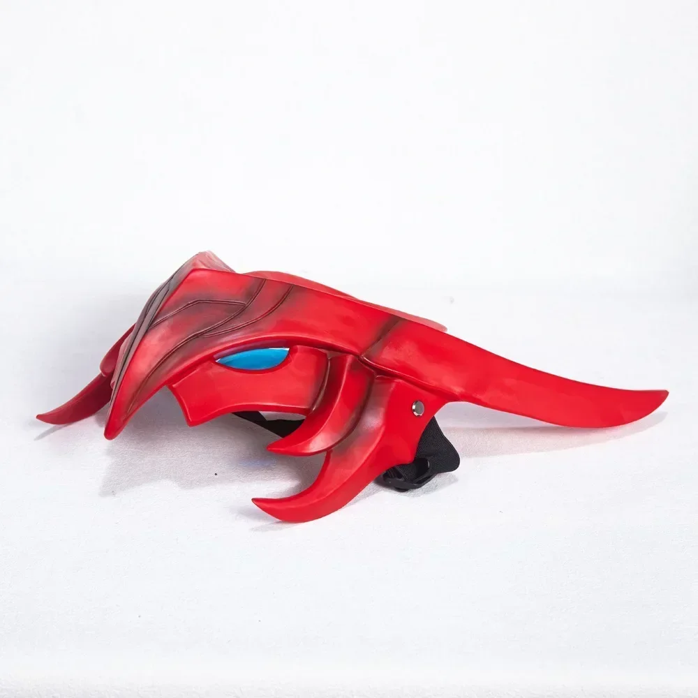 Unisex Devil Demon Half Face Mask Resin Cosplay Accessory for Halloween Party New Game the Unforgotten Yone Adult Costume Prop view 4