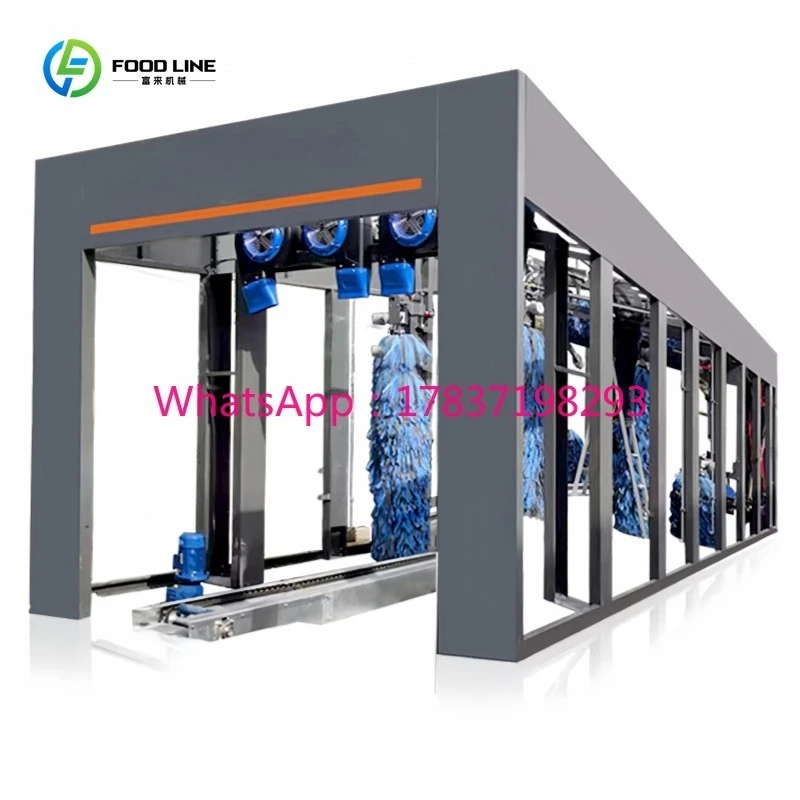 Customized Automatic Tunnel Electric Car Wash Machine Swipe Card QR Code Payment Stainless Steel  220V-415V Voltage