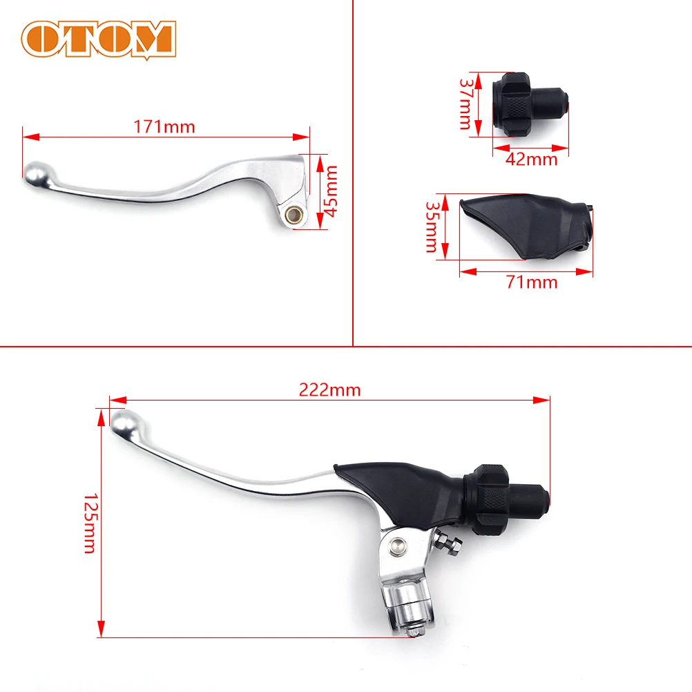 OTOM 2024 Motorcycle Clutch Lever Assembly Adjustable Control Handle Accessories With Dustproof Rubber Sleeve For YAMAHA YZ YZF