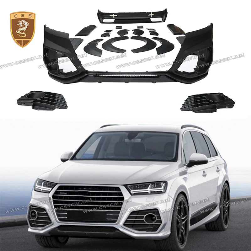 

For Audi Q7 2016 2017 2018 2019 AT Style Front Bumper Guard With Wind Air Vent Wheel Arch Protector Fender Flare Mud Flap Splash