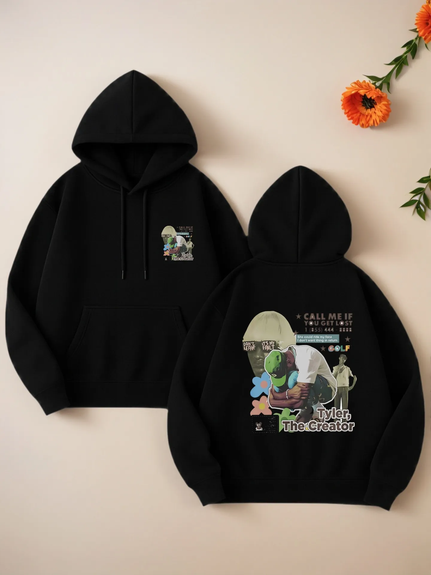 グラフィックパーカー、漫画プリント、ストリートウェアスタイル、柔らかい生地、カジュアルな日常着、ティーン向け