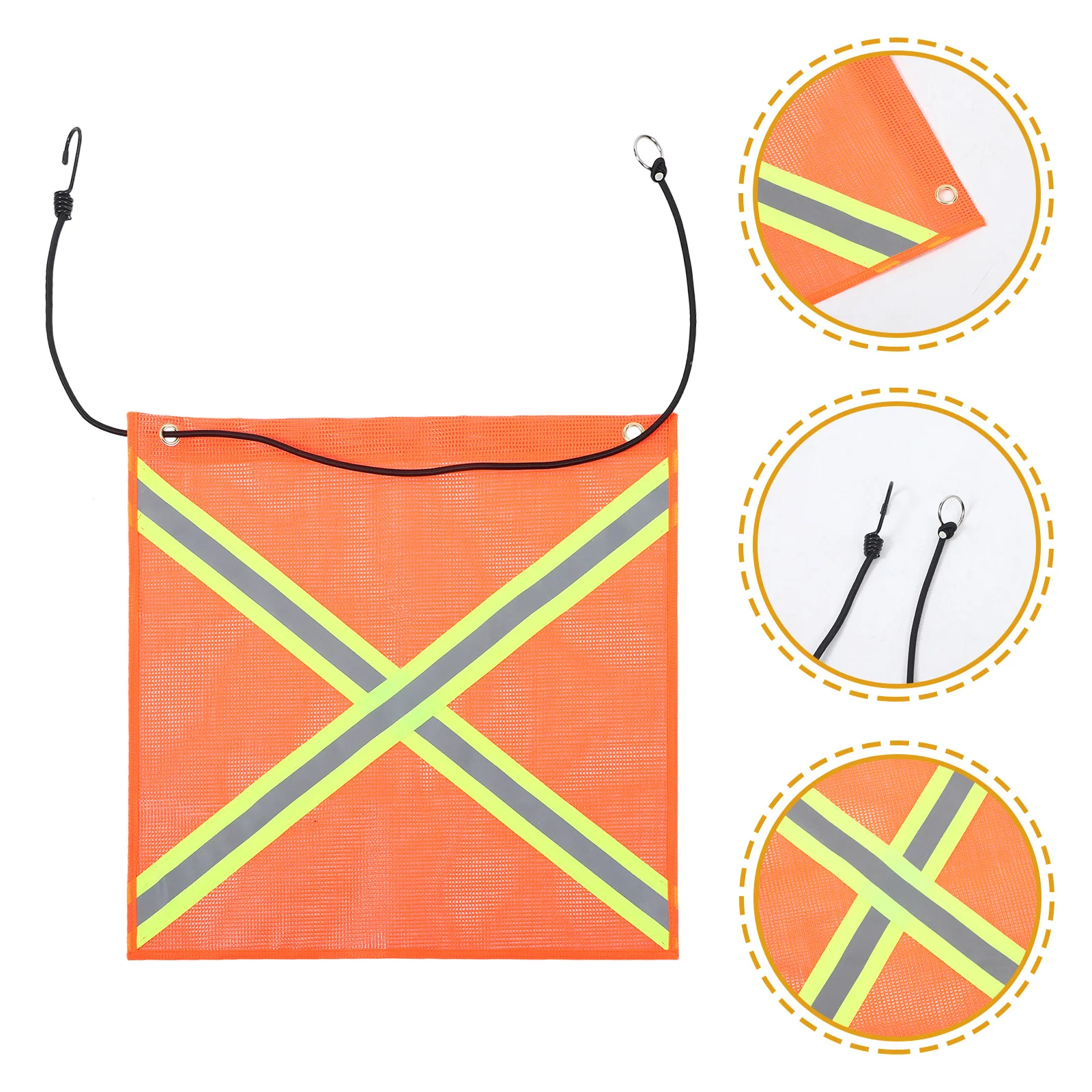 

Reflective Warning Flag For Car Truck Night Safety Signal Flag Durable Mesh Outdoor Visibility Traffic Safety