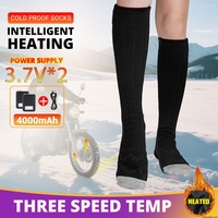 Heated Socks USB Rechargeable Electric Heated Socks Warm Cotton Sock High Socks 3.7V Fast Heating Winter Warmth Supplies Unisex