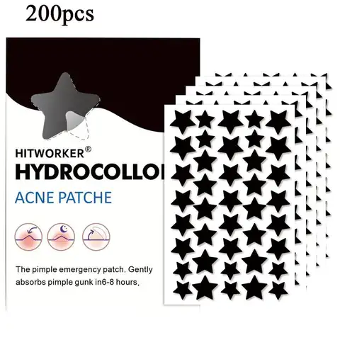 200/400pcs Black Acne Patch Facial Skin Care Fade Blemishes Pimple Marks Closed Acne Blemishes Cover Acne Pimple Repair Patch