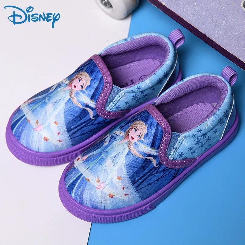 Disney Cartoon Frozen Children Canvas Shoes Boys Girls Kindergarten Casual Shoes Anime Canvas Shoes Birthday Gifts