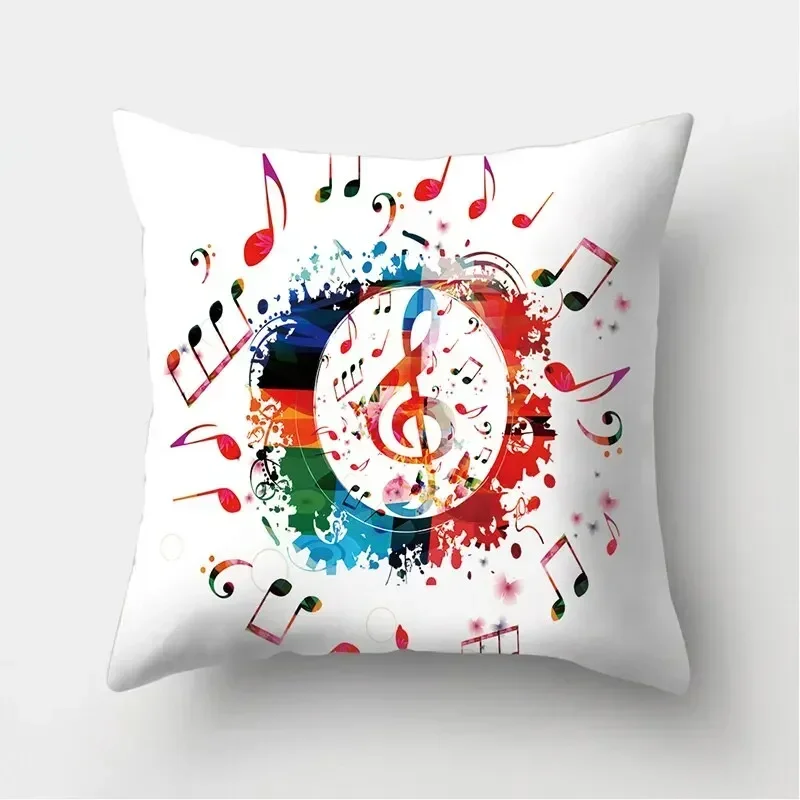 40/45/50cm Musical Note Cushion Cover Home Decorative Pillowcase Covers for Living Room Lounge Coffee House Pillow Case