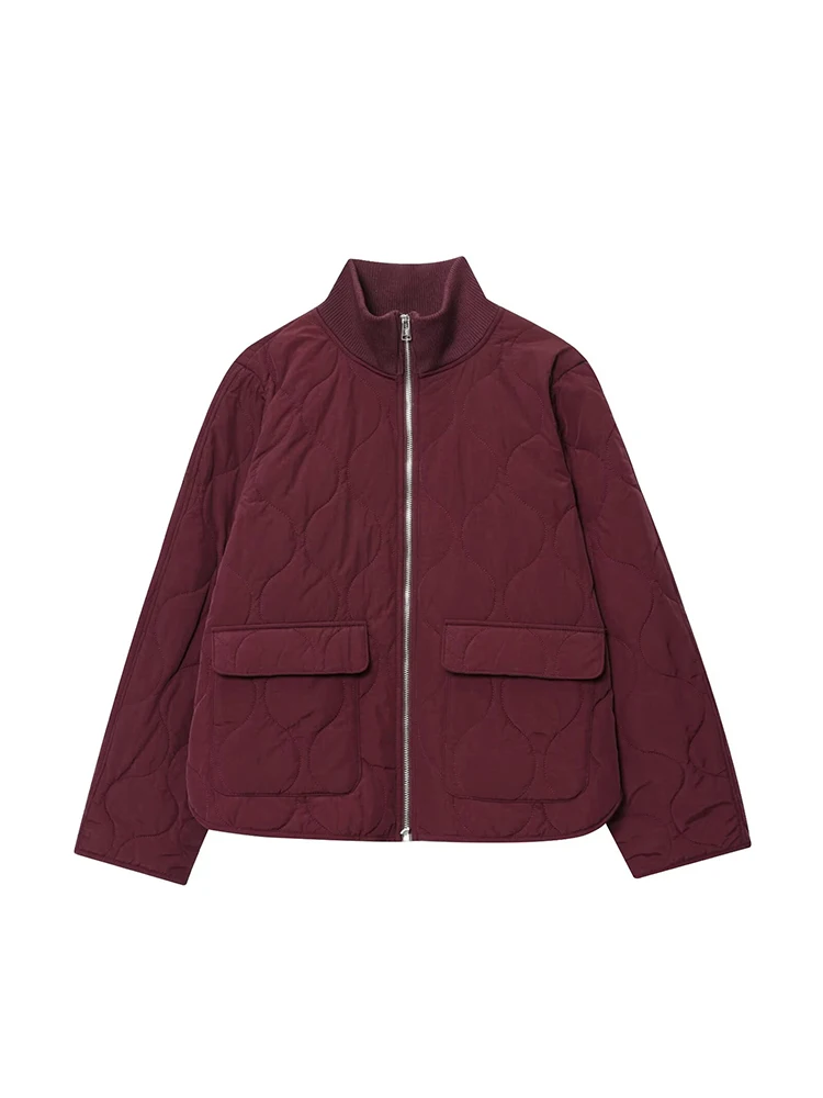 

Long Sleeve Zipper Parka Coat Women Waterproof Warmth Leisure Coats Women Autumn Winter Jacket 2025 New Fashion Solid Color