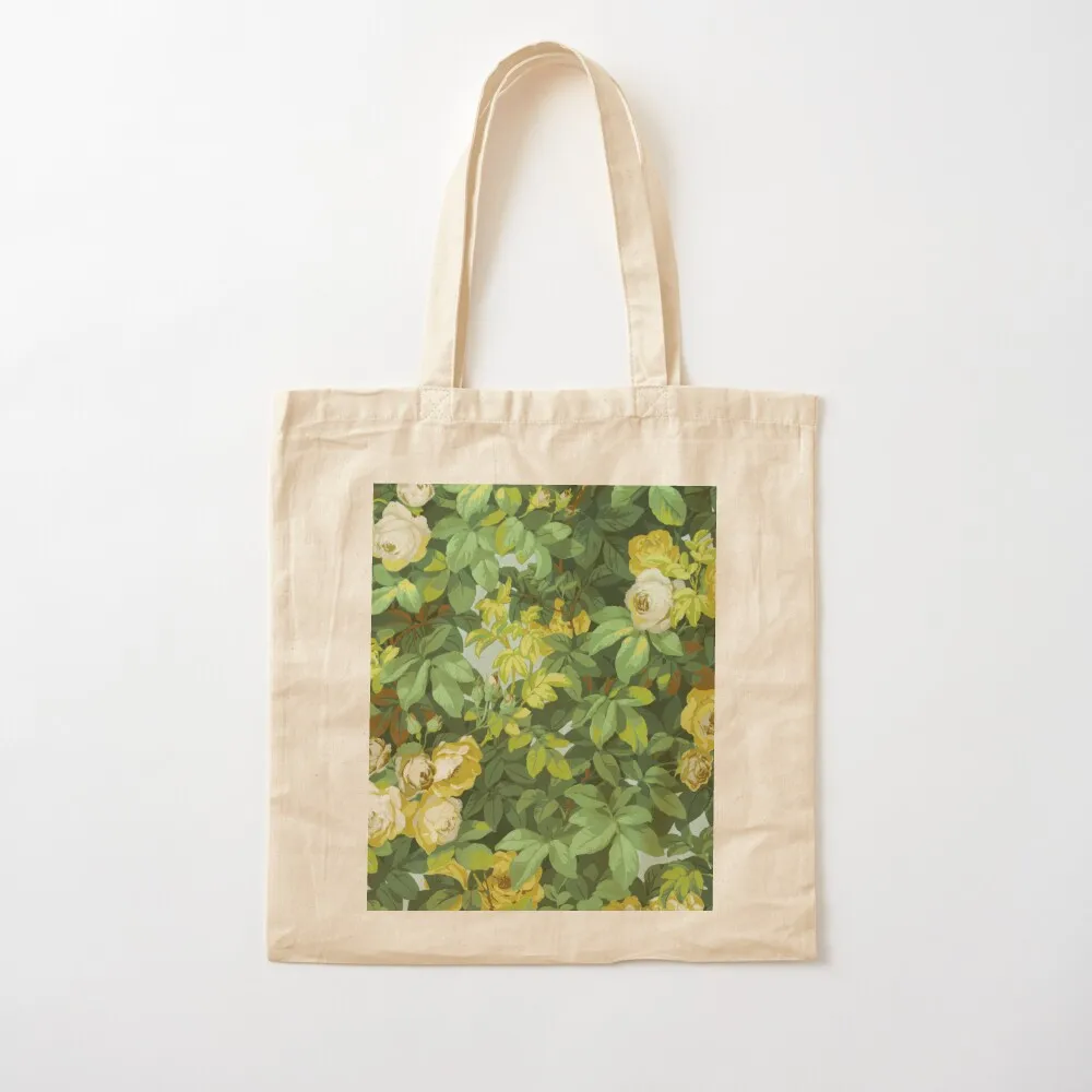 White and Yellow Roses from 1904 Tote Bag Reusable bags Women's handbag shopper bag women Canvas