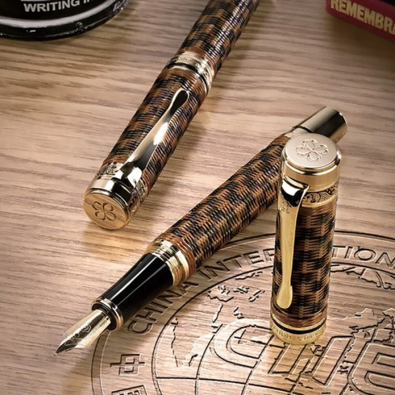 

A+ HERO H671 Перьевая ручка ручной работы Бамбуковые навыки плетения Тонкий пишущий набор 0,5 мм