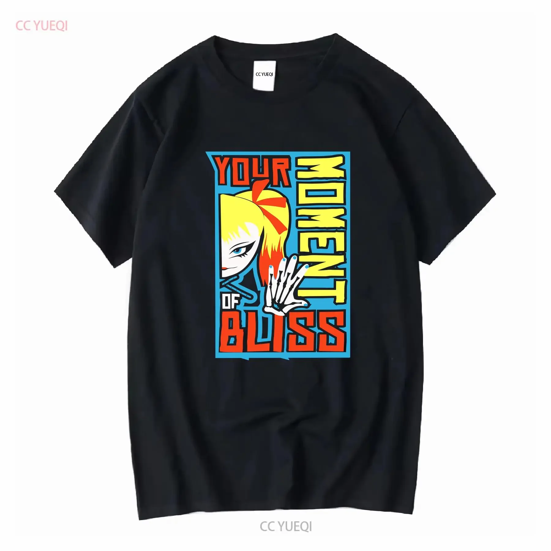 Alexa bonheur votre moment de t-shirt noir S 5XL UT1121 vintage lavé étiré vêtements de créateur décontracté polyvalent