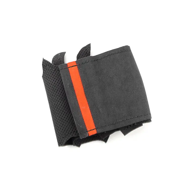 For Audi A3 8P Sportback A4 B7 Avant A6 C6 Saloon S4 Seat Exeo Car Interior Steering Wheel Cover Suede Leather Trim Red Strip