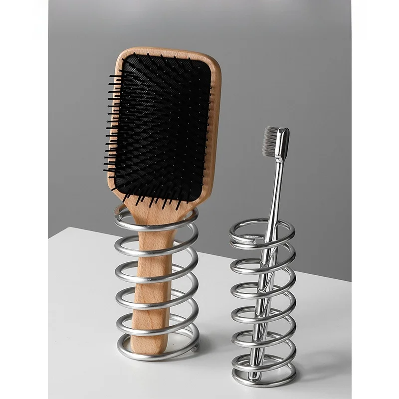 

Stainl Steel Toothbru Holder Batoom Sink Hollow out Pen Holder Combs Tootaste eup Bru Storage Organizer