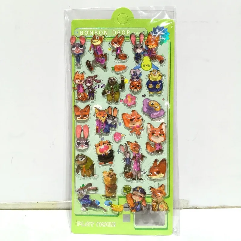 24 個ズートピア 3d エンボスステッカー漫画かわいい装飾ステッカー子供のための子供スクラップブックジャーナルラップトップ電話ケース Diy C