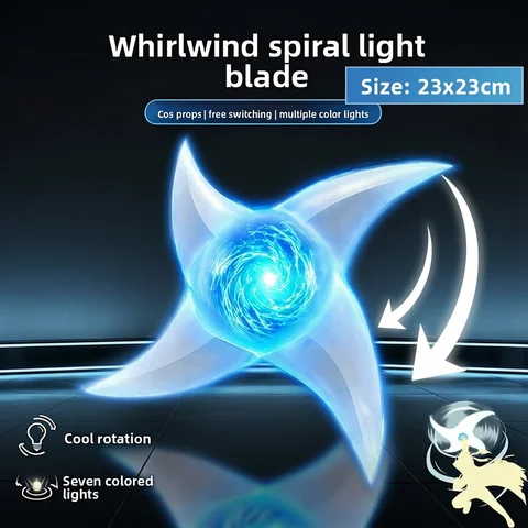 Spiral Rasengan Light Blade, Rotatable Luminous Cosplay Prop, Cool Anime Laser Sword Toy, Perfect Gift for Boyfriend