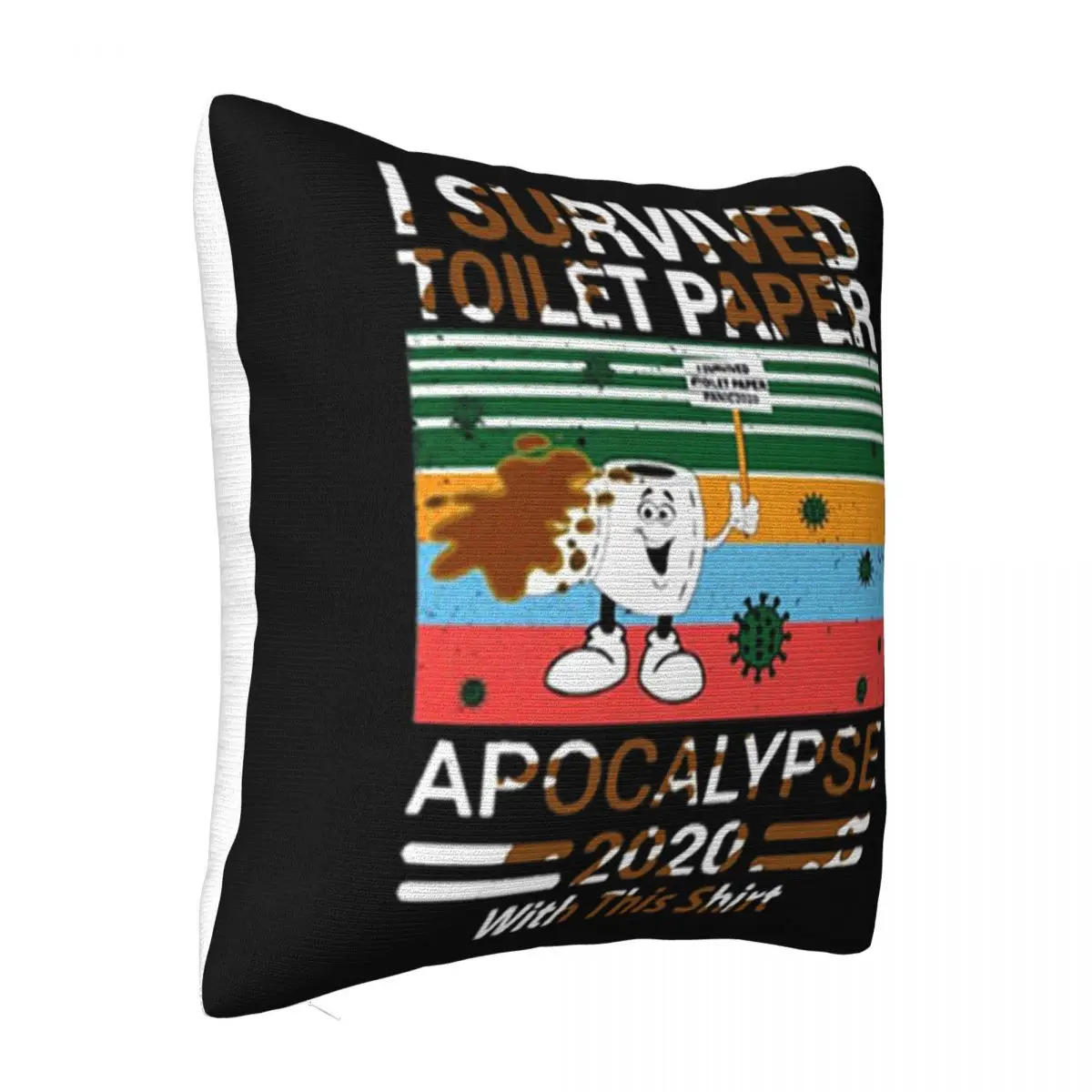 Vintage I Survived Toilet Paper Panic 2020 Apocalypse 2020 With This Logo Boy Pillow Case