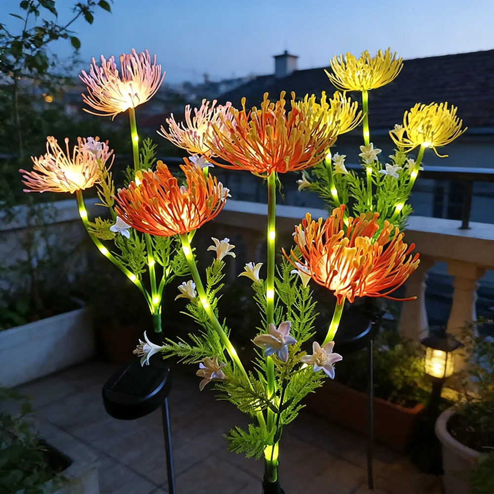 

Wedding Party Holiday Yard Decoration Simulation Plants Outdoor Summer Garden Lights for Solar LED Lawn Lamp Eternal Flower