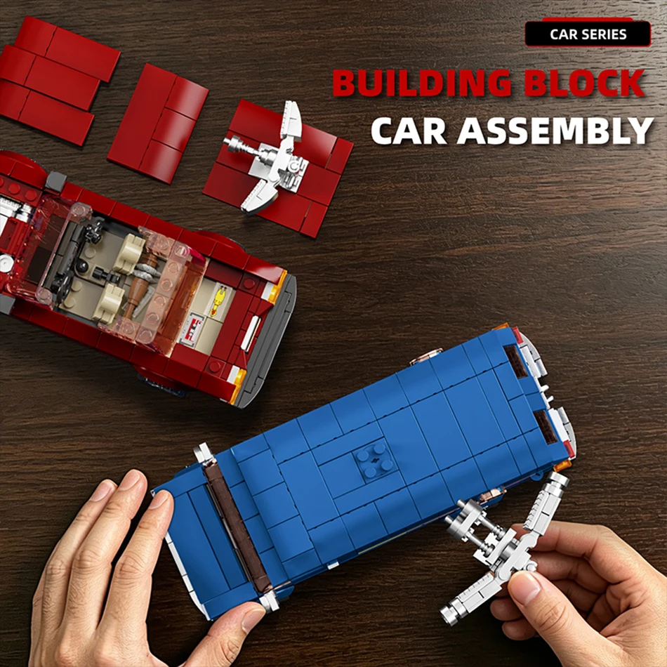 1:32 Scale City Vintage 80s pop-up Radio Station GMC Van Model Building Blocks Set Strangered Steve Car Vehicle Bricks Toys Gift view 4