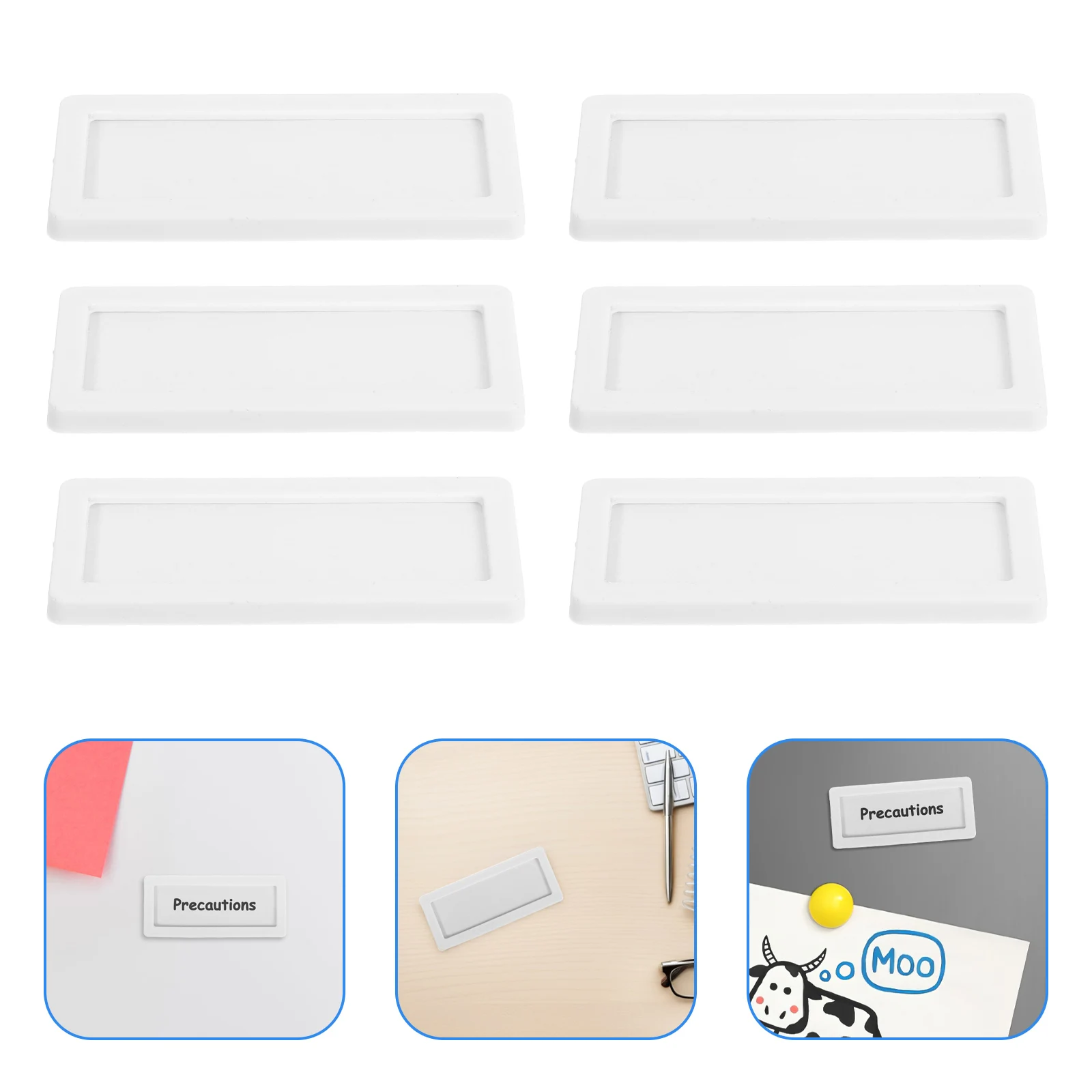 10 Pcs 7x3cm Magnetic Adhesive Office File Label Holders Insert Document Identification Cards Reusable Shelf Name Tag Magnets