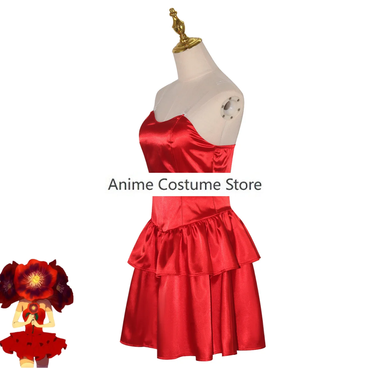 New 2024 Anime Perfect Blue Kirigoe Mima Cosplay Costume Adult Women Sexy Red Dress Wig Uniform Halloween Carnival Suit