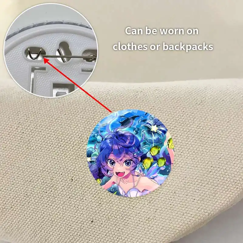 Otomachi Una Game Anime Character Soft Button Badge Brooch anchor Peripherals Pin Personalized Customize DIY Jewelry Metal view 4