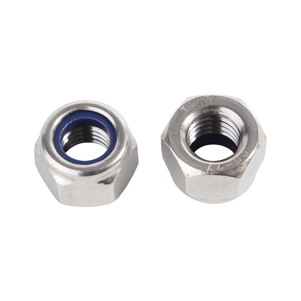 M4 M5 M6 M8 M10 M12 M16 DIN982 A2-70 304/A4-80 316 Stainless Steel Thickened Nylon Lock Nut Nylon Insert Self-lock Nuts