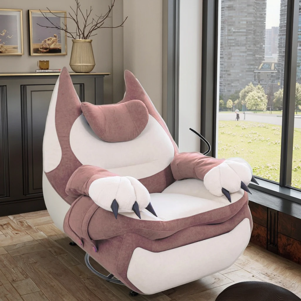 Modernes Stoffsofa mit verstellbarer Rückenlehne und Stauraum für Heimkino und Gaming