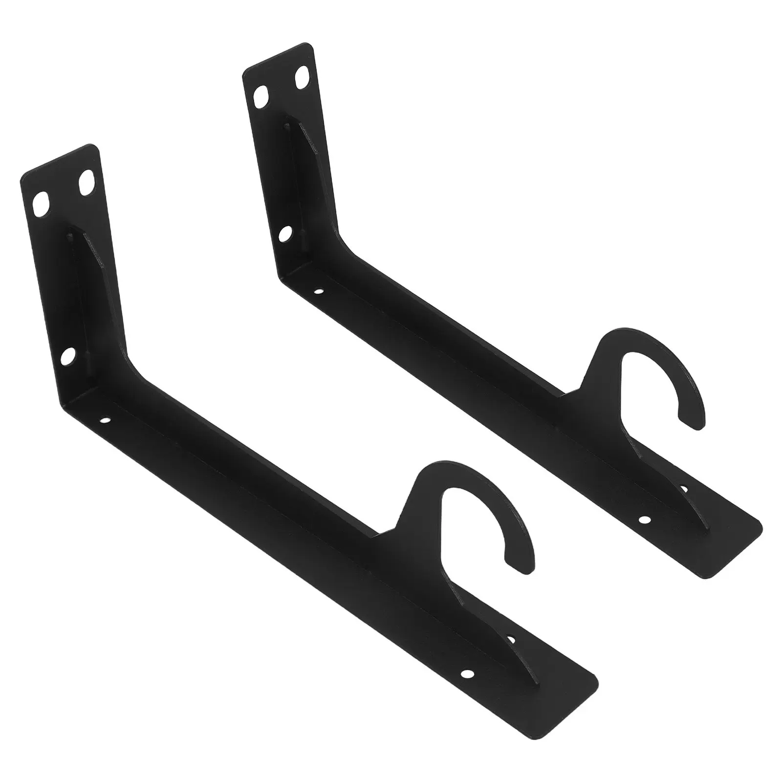 Closet Shelf Rod Brackets Black Metal Wall Mounted Closet Shelves Bracket Entryway Laundry Room Clothes Storage Pantry