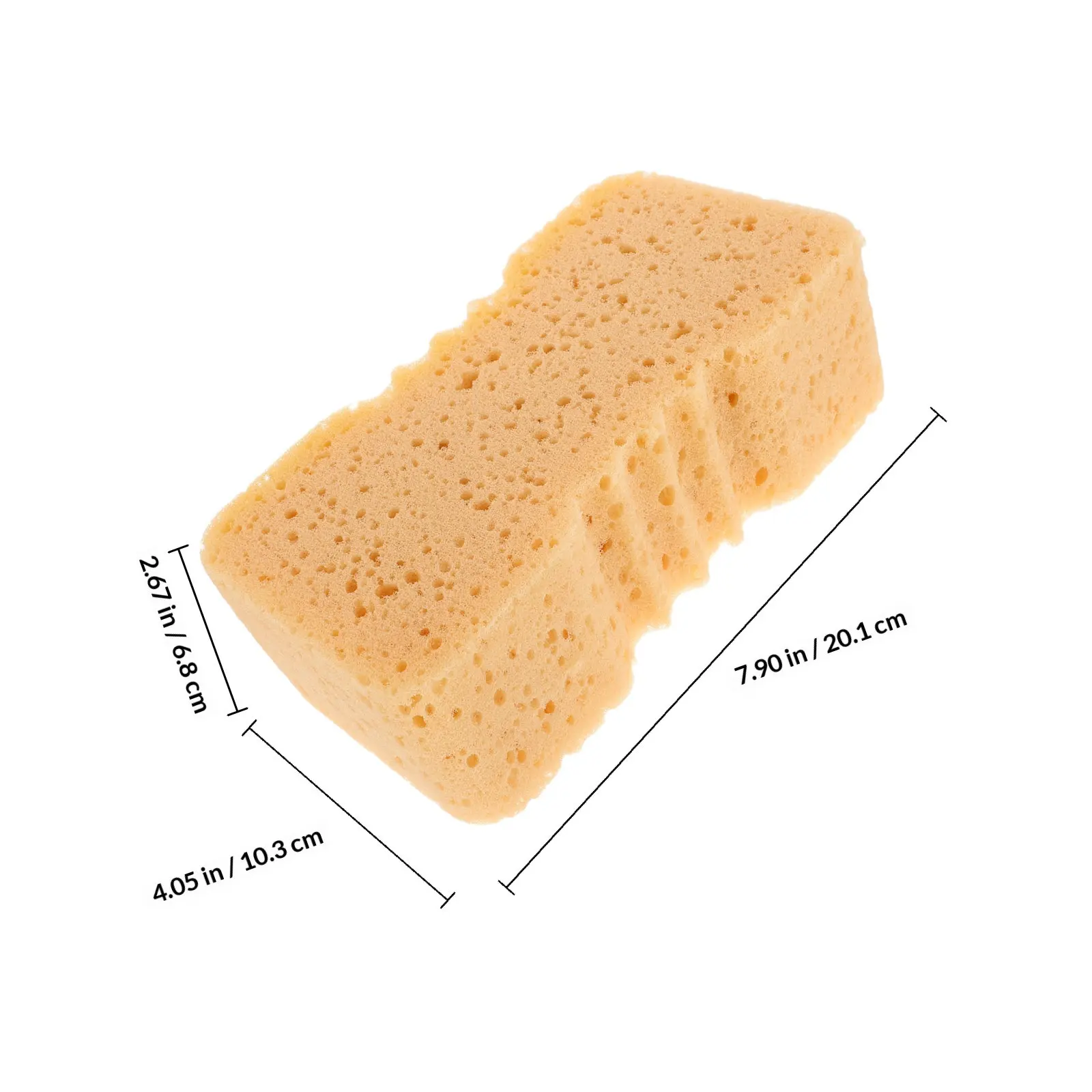 2Pcs Car Washing Sponge Large High Density Soft Sponges for Car Cleaning Household Kitchen Bathroom Multipurpose Orange