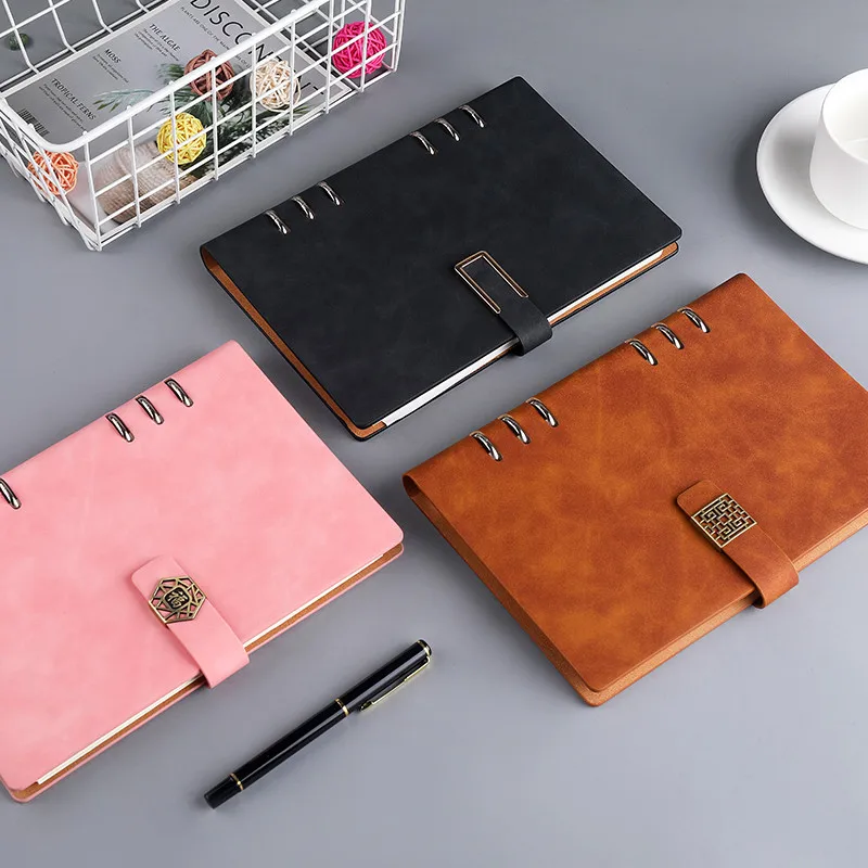 simple-colorful-fresh-and-practical-loose-leaf-notebookbusiness-work-organizerstationeryoffice-handbookstudent-diary